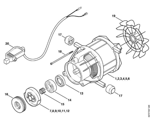 Elektro-Hochdruckreiniger (RE) RE 127 PLUS Elektromotor der Marke Stihl