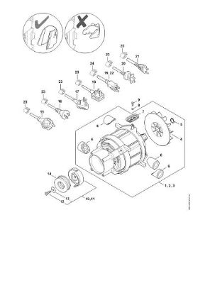 Bild von Elektromotor, Anschlussleitung RE 130 PLUS