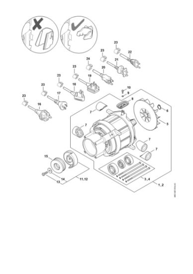 Bild von Elektromotor, Anschlussleitung RE 130 PLUS