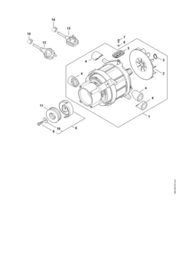 Bild von Elektromotor, Anschlussleitung RE 140 PLUS