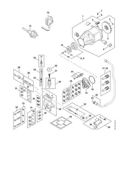 Bild von Elektromotor, Anschlussleitung, Ventilblock, Pumpe RE 150 PLUS RE 150 PLUS