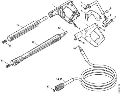 Elektro-Hochdruckreiniger (RE) RE 161 K PLUS Pistole, Strahlrohr der Marke Stihl