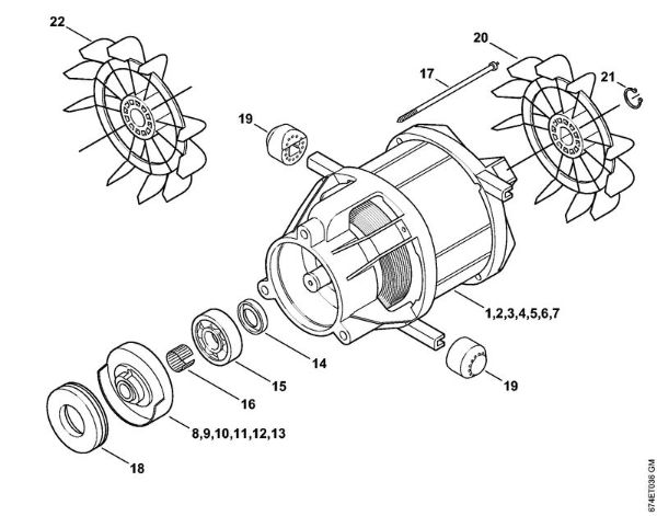 Elektro-Hochdruckreiniger (RE) RE 162 PLUS Elektromotor der Marke Stihl