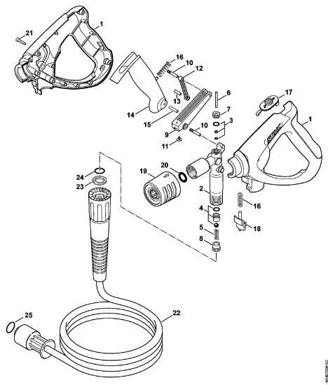 Elektro-Hochdruckreiniger (RE) RE 230 Pistole, Hochdruckschlauch der Marke Stihl