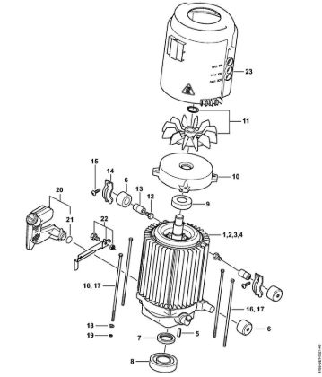 Elektro-Hochdruckreiniger (RE) RE 232 Elektromotor der Marke Stihl