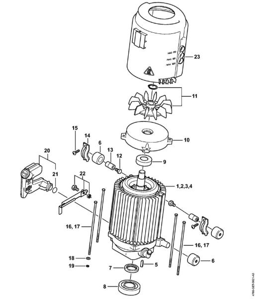 Elektro-Hochdruckreiniger (RE) RE 232 Elektromotor der Marke Stihl