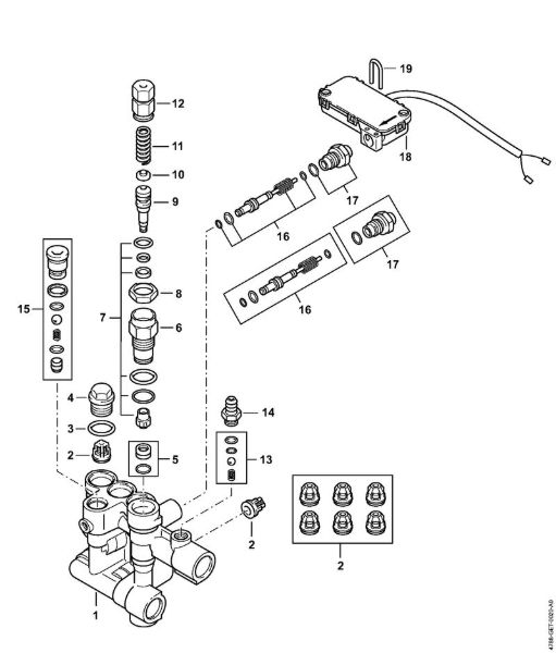 Elektro-Hochdruckreiniger (RE) RE 232 Ventilblock, Steuerkolben RE 232 der Marke Stihl
