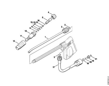 Elektro-Hochdruckreiniger (RE) RE 240 K Strahlrohr der Marke Stihl