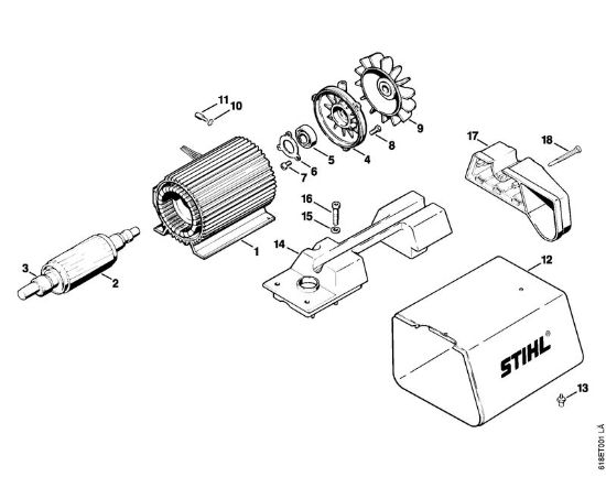 Elektro-Hochdruckreiniger (RE) RE 250 K Elektromotor der Marke Stihl