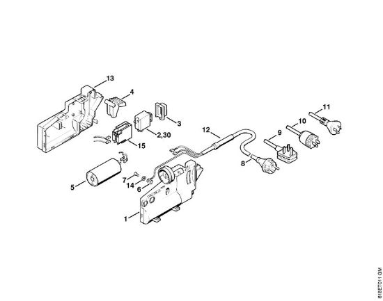Elektro-Hochdruckreiniger (RE) RE 250 K Schaltergehäuse der Marke Stihl