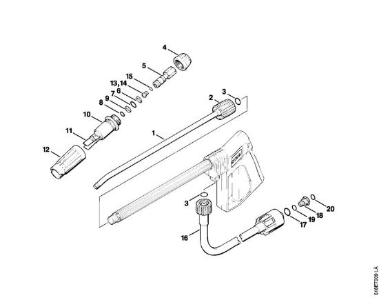 Elektro-Hochdruckreiniger (RE) RE 250 K Strahlrohr der Marke Stihl