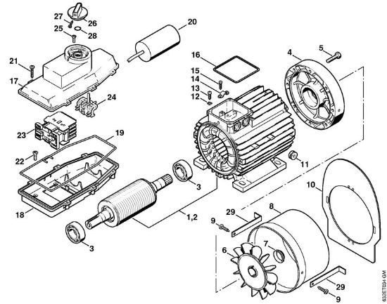 Elektro-Hochdruckreiniger (RE) RE 270 K Elektromotor, Schaltergehäuse der Marke Stihl