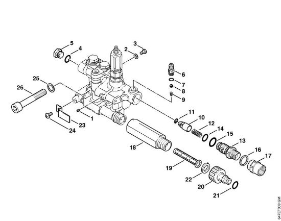Elektro-Hochdruckreiniger (RE) RE 271 Ventilblock, Wasseranschluss der Marke Stihl