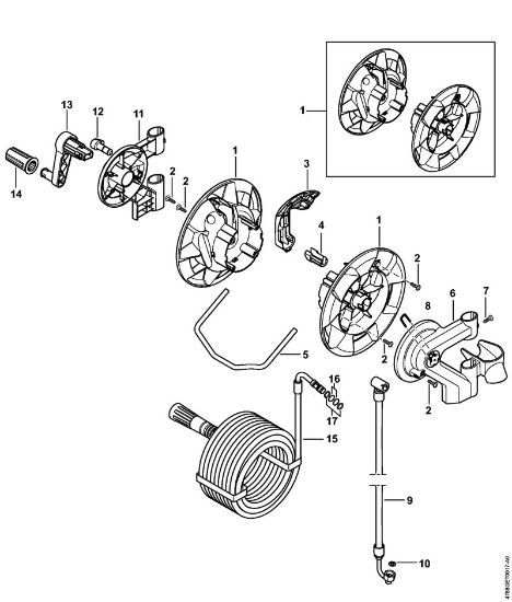 Elektro-Hochdruckreiniger (RE) RE 272 PLUS Schlauchtrommel der Marke Stihl
