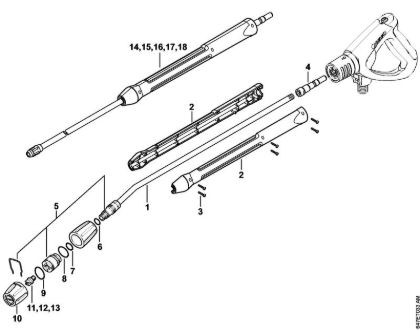 Elektro-Hochdruckreiniger (RE) RE 272 PLUS Strahlrohr der Marke Stihl