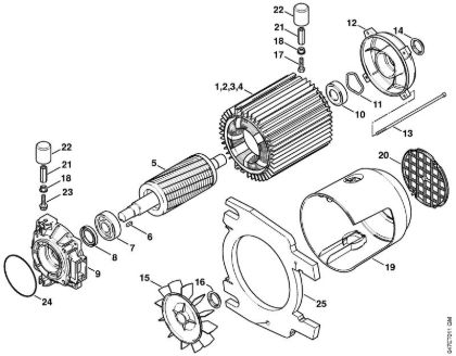 Elektro-Hochdruckreiniger (RE) RE 281 Elektromotor der Marke Stihl