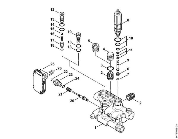 Elektro-Hochdruckreiniger (RE) RE 281 Ventilblock, Steuerkolben der Marke Stihl