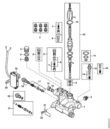 Elektro-Hochdruckreiniger (RE) RE 282 PLUS Ventilblock, Steuerkolben RE 272 PLUS, RE 282 PLUS der Marke Stihl