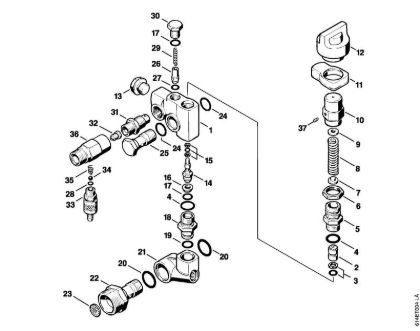 Elektro-Hochdruckreiniger (RE) RE 300 K Regelsicherheitsblock der Marke Stihl