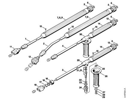 Elektro-Hochdruckreiniger (RE) RE 300 K Strahlrohr der Marke Stihl