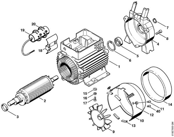 Elektro-Hochdruckreiniger (RE) RE 340 K Elektromotor der Marke Stihl