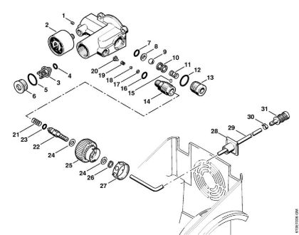 Elektro-Hochdruckreiniger (RE) RE 340 K Regelsicherheitsblock der Marke Stihl