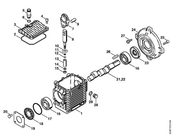 Elektro-Hochdruckreiniger (RE) RE 360 K Pumpe der Marke Stihl