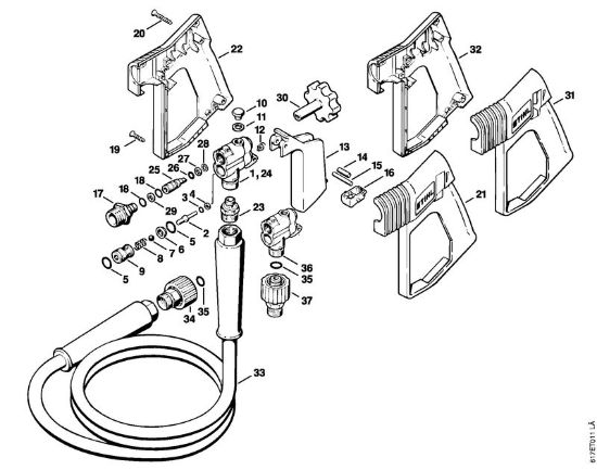 Elektro-Hochdruckreiniger (RE) RE 400 K Pistole der Marke Stihl