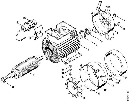 Elektro-Hochdruckreiniger (RE) RE 440 K Elektromotor der Marke Stihl