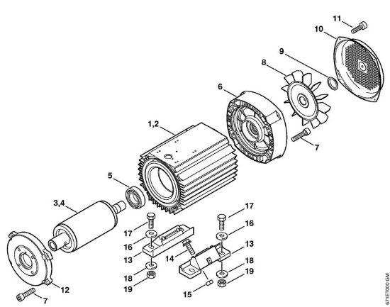 Elektro-Hochdruckreiniger (RE) RE 461 Elektromotor der Marke Stihl