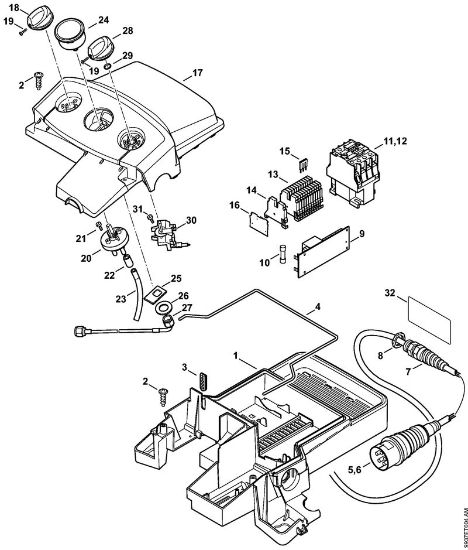Elektro-Hochdruckreiniger (RE) RE 462 Schaltkasten, Anschlussleitung der Marke Stihl