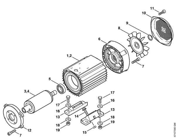 Elektro-Hochdruckreiniger (RE) RE 471 PLUS Elektromotor der Marke Stihl