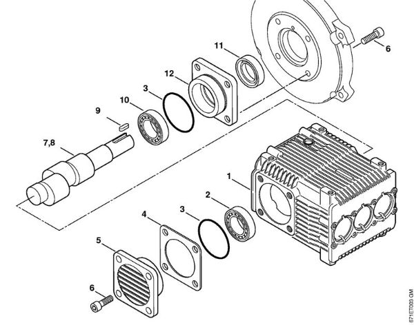 Elektro-Hochdruckreiniger (RE) RE 471 PLUS Pumpe, Nockenwelle der Marke Stihl