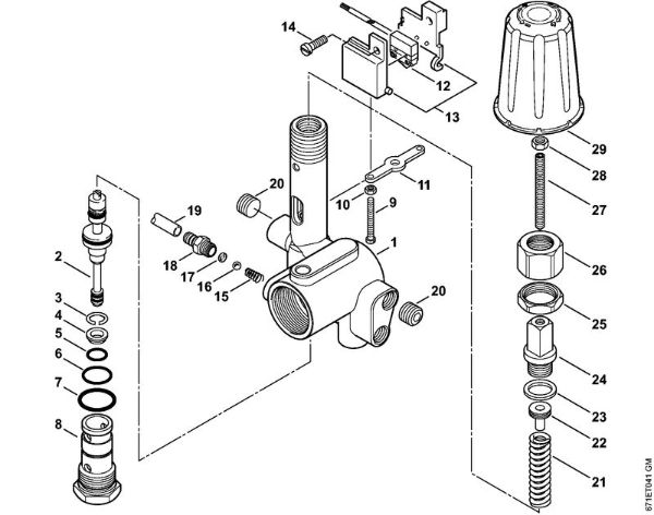 Elektro-Hochdruckreiniger (RE) RE 471 PLUS Regelsicherheitsblock der Marke Stihl