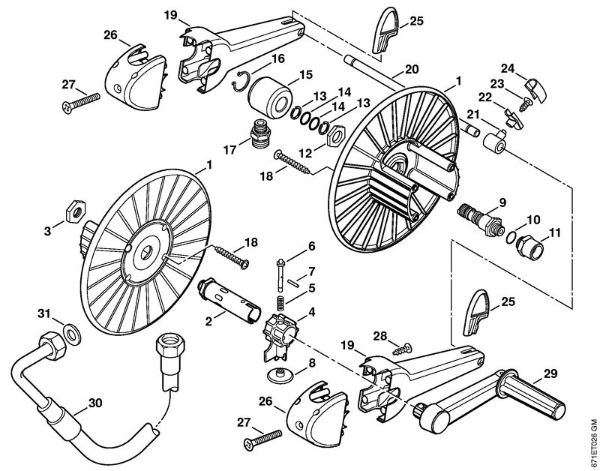 Elektro-Hochdruckreiniger (RE) RE 471 PLUS Schlauchtrommel der Marke Stihl