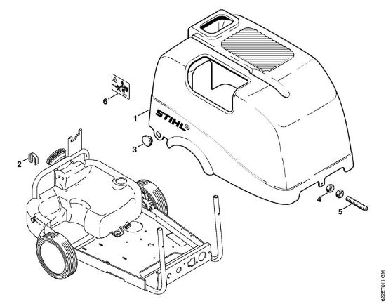 Elektro-Hochdruckreiniger (RE) RE 520 W Abdeckhaube der Marke Stihl