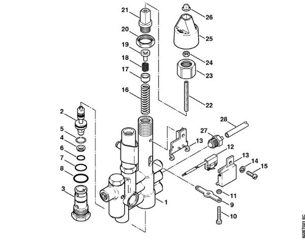 Elektro-Hochdruckreiniger (RE) RE 520 W Regelsicherheitsblock, Steuerkolben der Marke Stihl