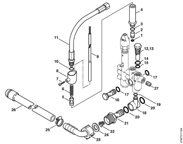 Elektro-Hochdruckreiniger (RE) RE 521 Regelsicherheitsblock, Sicherheitsventil der Marke Stihl