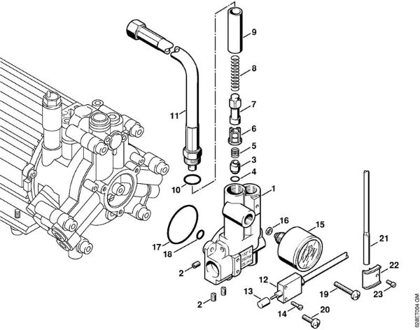 Elektro-Hochdruckreiniger (RE) RE 530 W Regelsicherheitsblock der Marke Stihl