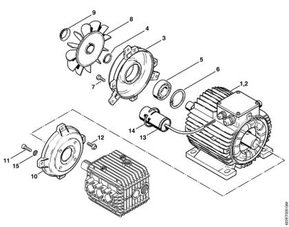 Elektro-Hochdruckreiniger (RE) RE 550 W Elektromotor der Marke Stihl