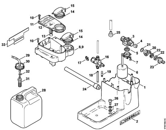 Elektro-Hochdruckreiniger (RE) RE 551 PLUS Wasserkasten der Marke Stihl