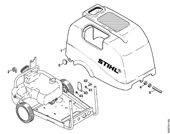 Elektro-Hochdruckreiniger (RE) RE 560 W Abdeckhaube der Marke Stihl