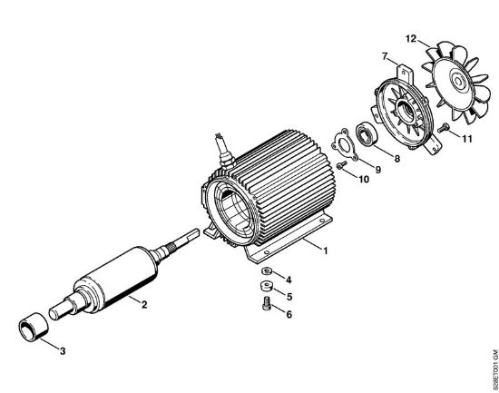 Elektro-Hochdruckreiniger (RE) RE 560 W Elektromotor der Marke Stihl
