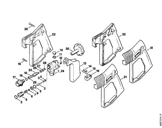 Elektro-Hochdruckreiniger (RE) RE 560 W Pistole der Marke Stihl