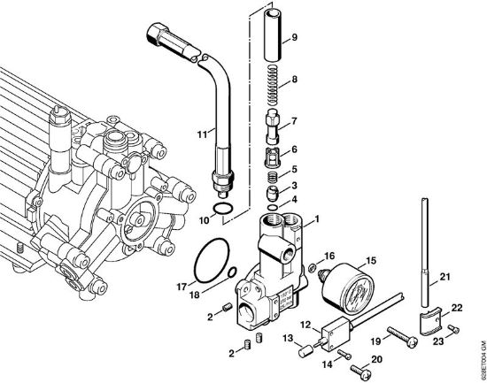 Elektro-Hochdruckreiniger (RE) RE 560 W Regelsicherheitsblock der Marke Stihl