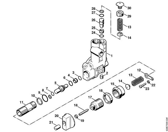 Elektro-Hochdruckreiniger (RE) RE 560 W Regelsicherheitsblock der Marke Stihl