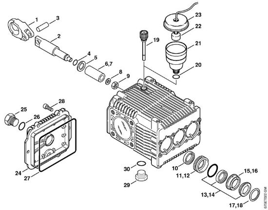 Elektro-Hochdruckreiniger (RE) RE 581 PLUS Pumpe, Kolben der Marke Stihl