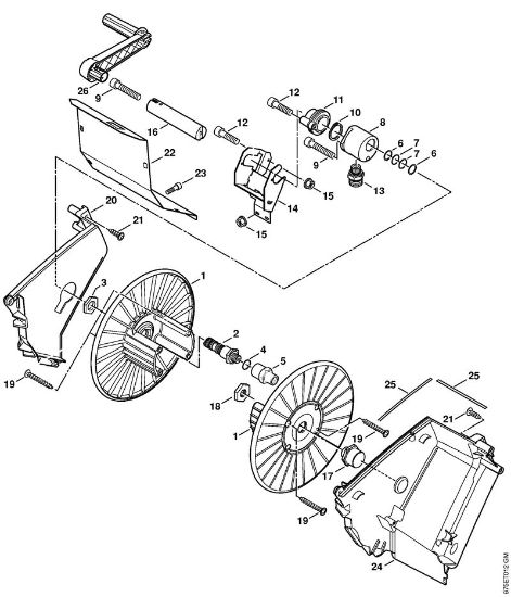 Elektro-Hochdruckreiniger (RE) RE 581 PLUS Schlauchtrommel der Marke Stihl