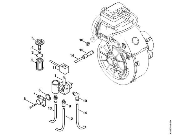 Elektro-Hochdruckreiniger (RE) RE 640 W Brennstoffpumpe der Marke Stihl
