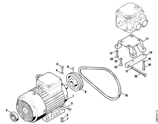 Elektro-Hochdruckreiniger (RE) RE 640 W Elektromotor   X 22 947 954 (36.95) der Marke Stihl